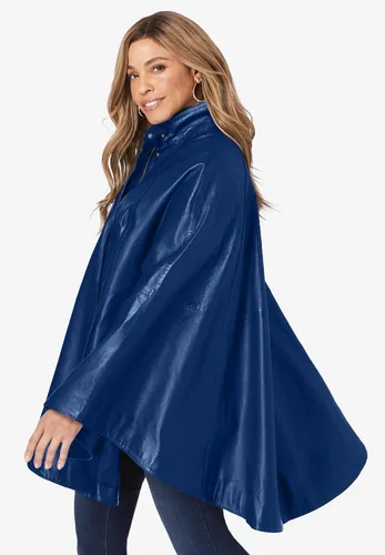 Vista 4 de Jessica London Capa tipo poncho de cuero para mujer en talla grande