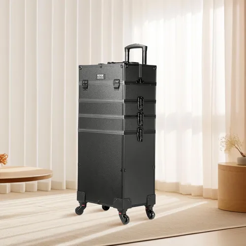 Vista 8 de VEVOR Makeup Train Case Professional Makeup Storage Organizer Box Make Up Carrier for Women and Girls