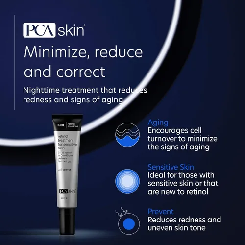 Vista 2 de PCA SKIN Tratamiento de retinol para pieles sensibles, suero facial antienvejecimiento para reducir suavemente el enrojecimiento y minimizar