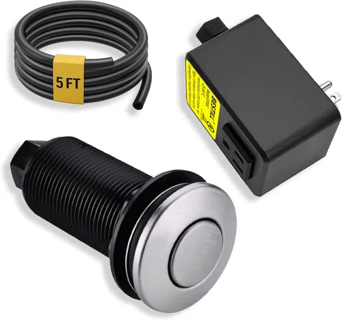 Vista 15 de BESTILL Kit de interruptor de aire para eliminación de basura - Certificado UL, botón de interruptor superior de fregadero sin cable para triturador