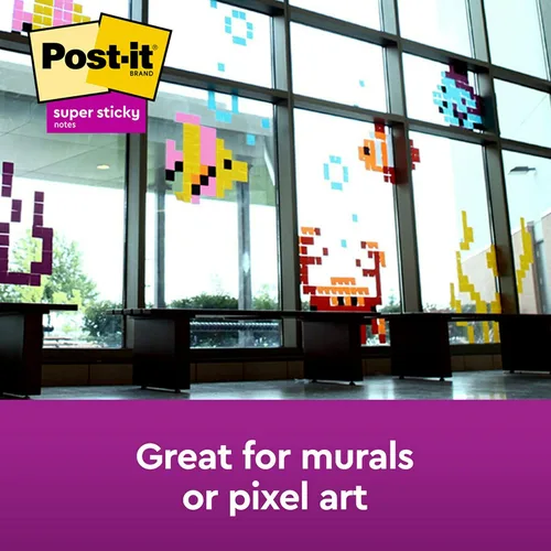 Vista 4 de Notas superadhesivas de Post-it, 3x3pulgadas, Amarillo eléctrico