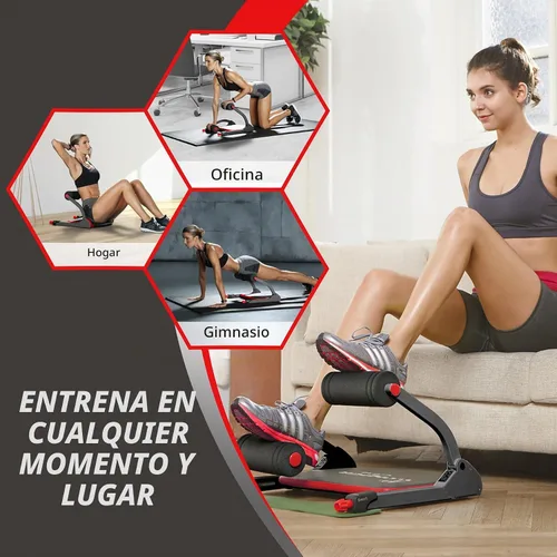 Vista 7 de Wonder Core Smart, Ab Machine, Ab Workout Equipment, Sit Up Machine & Exercise Equipment, Ab Crunch Machine for Stomach Workout, Ab Core Trainer Rojo