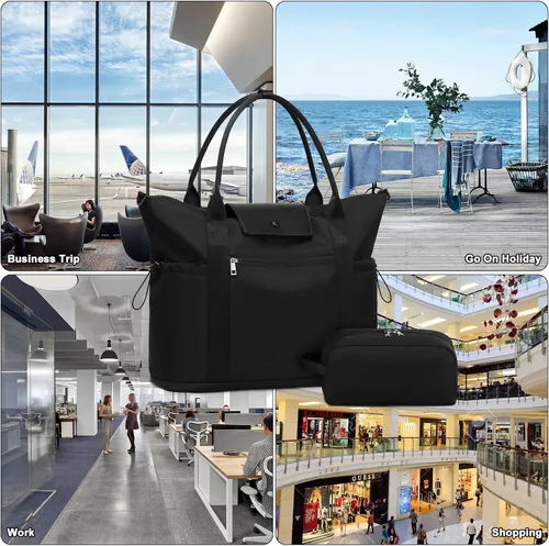 Vista 6 de CAMTOP- Bolso de viaje para mujer, de lona, para equipaje de mano