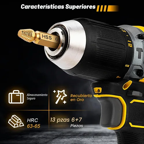 Vista 3 de TOPEC Juego de Extractor de Tornillos Pequeños, 13 Piezas Herramienta de Extracción de Tornillos Dañados, Kit HSS 6542 Easy Out para Sujetadores