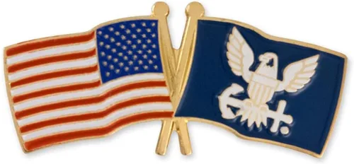 Vista 14 de PinMart Pin de solapa con licencia oficial de la Marina de los Estados Unidos – Pin de emblema militar de la Marina de los Estados Unidos – Broche