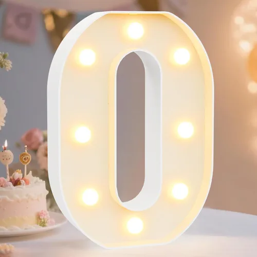 Vista 39 de Pooqla Letras con luces LED de marquesina, letras decorativas iluminadas en blanco cálido y blanco frío, letras del alfabeto iluminadas para niños