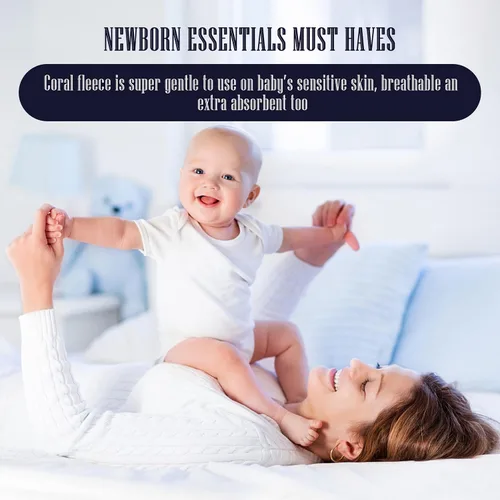 Vista 4 de Paquete de 8 paños para eructos súper suaves para bebé, paños para bebé, ultra absorbentes, grandes, para recién nacidos, para niños y niñas, trapos