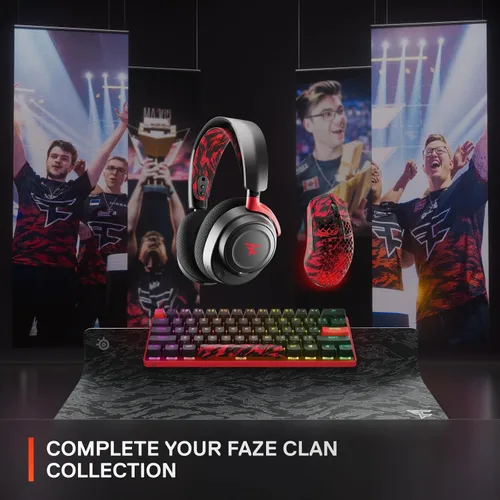 Vista 5 de SteelSeries Aerox 3 Wireless: Faze Clan Edition - Ratón Holey RGB para juegos - Sensor óptico TrueMove Air de 18K DPI - Diseño ultraligero