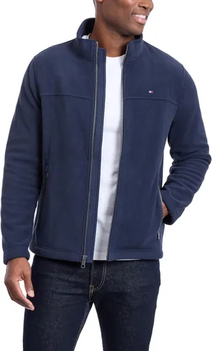 Vista 20 de Tommy Hilfiger Chaqueta de forro polar clásica con cremallera frontal para hombre Negro