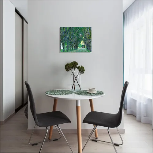 Vista 4 de A&T ARTWORK Avenue to Schloss Kammer por Gustav Klimt. Las reproducciones de arte clásico del mundo, impresiones en lienzo giclée para decoración