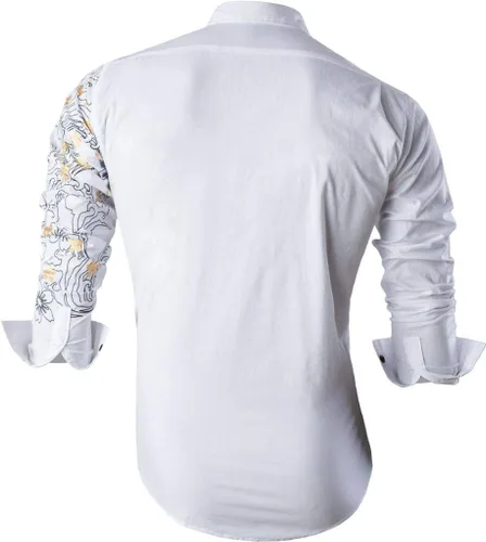 Vista 68 de JZS041, camisa de vestir de manga larga para hombre