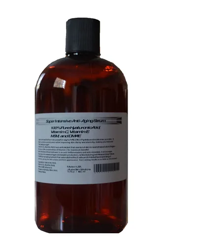 Vista 5 de Suero antienvejecimiento súper intensivo, ácido hialurónico 100% puro, vitamina C, vitamina E, MSM y DMAE (1 oz)