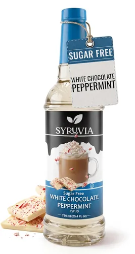 Vista 25 de Jarabe de café sin azúcar Syruvia, jarabe con sabor a caramelo para bebidas, lattes y postres – 25.4 fl oz