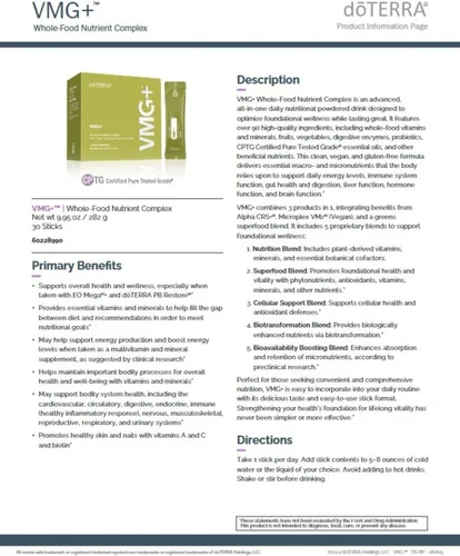 Vista 7 de doTERRA VMG+ redefine el multivitamínico diario