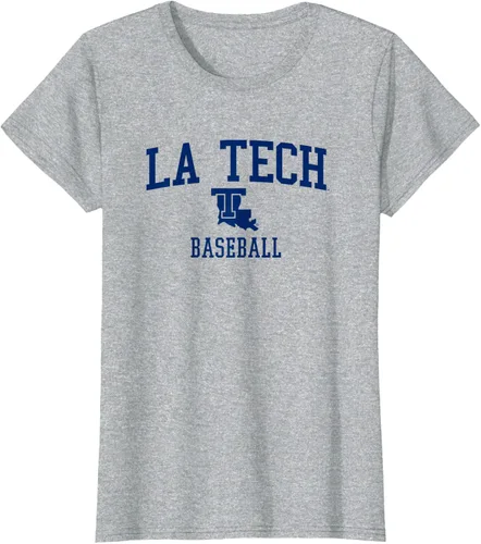 Vista 7 de Camiseta de béisbol Louisiana Tech Bulldogs, Gris