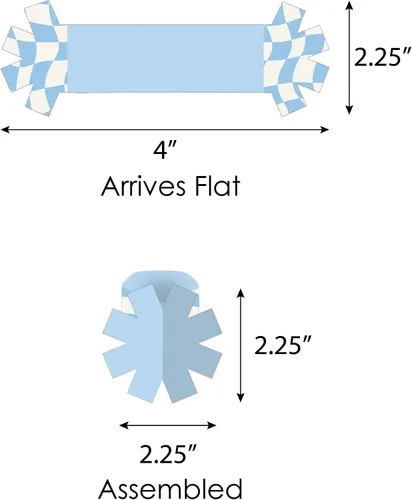 Vista 7 de Big Dot of Happiness Juego de 24 servilletas de papel para fiesta a cuadros azules