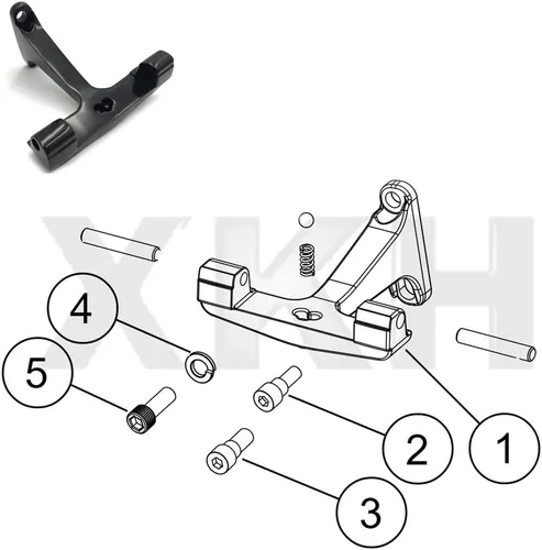 Vista 4 de XKH - Soporte de montaje para estribo de pasajero negro compatible con Touring Trike 1993-2019 [B07NSD3H47]