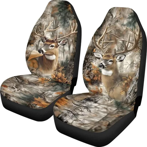 Vista 19 de Juego de 2 fundas de asiento delantero de automóvil, con diseño de bandera estadounidense, juego de 2 accesorios automotrices extraíbles, ajuste