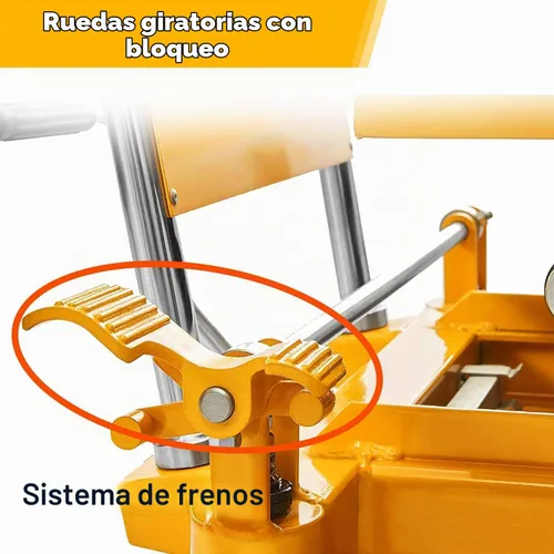 Vista 3 de APOLLO Carro de Mesa Elevatoria Manual con Tijeras Dobles, Plataforma Hidráulica con Capacidad de 798 kg, Altura de Elevación de 150 cm 1760 libras