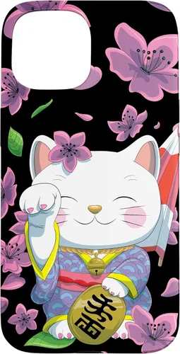 Vista 6 de Funda para iPhone 13 Pro Max Japanese Maneki Neko Lucky Cat