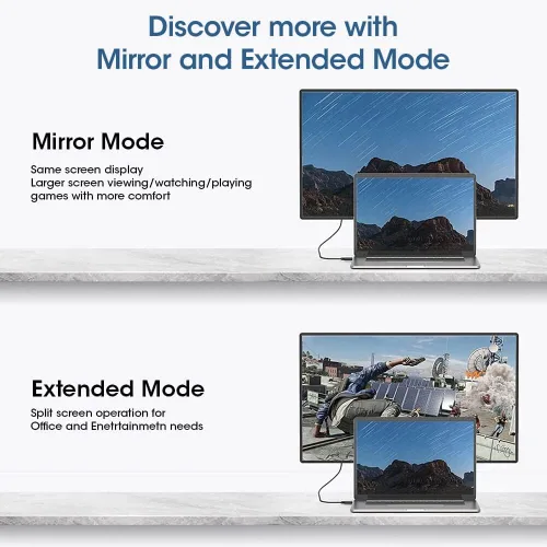 Vista 6 de Cmple - Paquete de 2 cables HDMI flexibles, 1.5 pies, HDMI 2.0 ultrafino, ARC, 3D Negro
