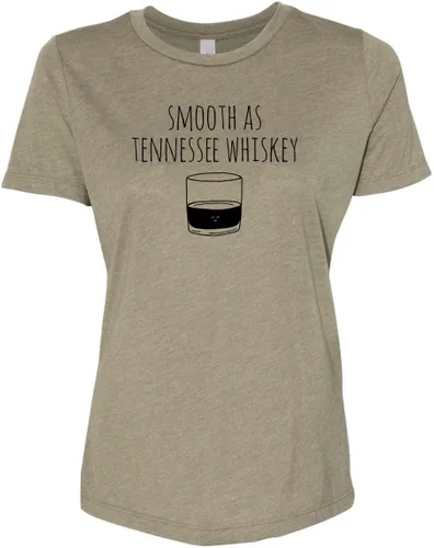 Vista 23 de Cute Women's Screen Printed Crew Neck Tee, Shirts With Sayings, Dusty Blue or Olive