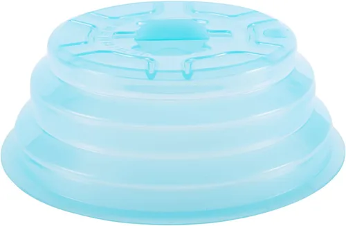Vista 12 de Kichwit, cubierta de plato para microondas de silicona plegable, apta para lavavajillas y sin BPA, azul, 10.2