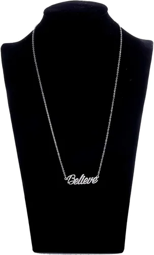 Vista 2 de HUAN XUN - Collar con nombre personalizado en plata dorada