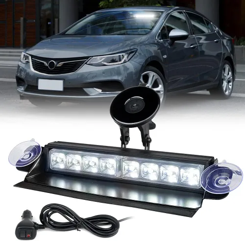 Vista 11 de [Usado] Xprite - Barra de luz estroboscópica verde de emergencia para tablero, carcasa de aluminio con 20 patrones de flash y ventosas, función