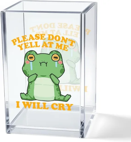 Vista 16 de It's Fine I'm Fine Soporte para Lápices y Bolígrafos Cosméticos de Acrílico, Divertido Soporte para Bolígrafos de Gato Negro, Regalo para Amantes