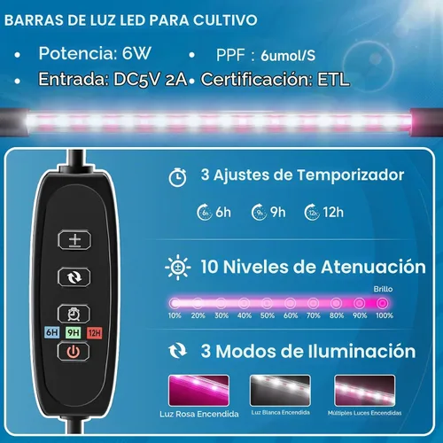 Vista 4 de Hon&Guan Kit de inicio de semillas de 30 celdas con tapete térmico y luces