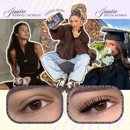Vista 6 de Wispy Lash Racimos de Pestañas de Aspecto Natural Manga, Extensiones de Pestañas en Racimo de 0.39-0.630 in, Extensiones de pestañas en racimo en D