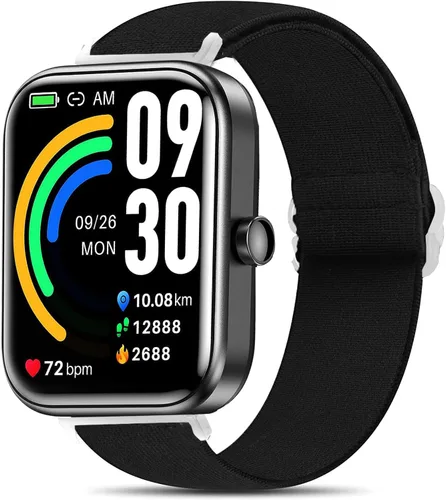 Vista 12 de Lamshaw Compatible con TOZO S7 Smart Watch, correa de repuesto ajustable de nailon elástico elástico compatible con TOZO S7, S6, S5, S3 Smart Watch