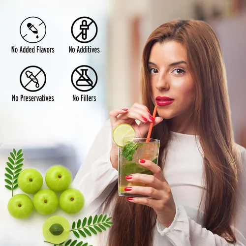 Vista 7 de Amla en polvo, mezcla ayurvédica para la salud digestiva, nutrición vegana y sin gluten, fuente natural de vitamina C para cabello, piel y bienestar