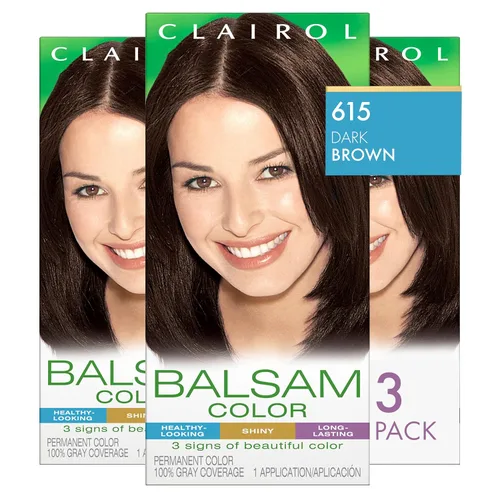 Vista 3 de Clairol Balsam - Tinte permanente para el cabello, marrón oscuro 020, paquete de 1 unidad