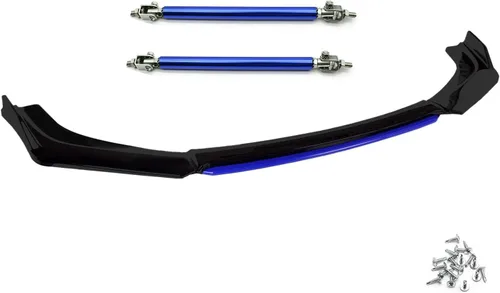 Vista 43 de Xotic Tech alerón de protección para parachoques delantero, negro con azul, kit con barra de acoplamiento ajustable de 8-11 pulgadas