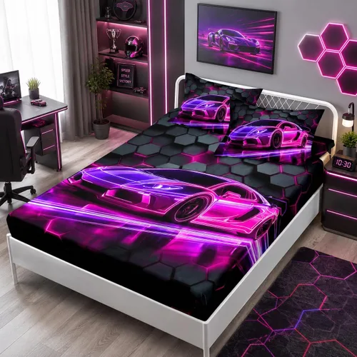 Vista 22 de HOSIMA - Juego de ropa de cama con diseño de ajolote para decoración de dormitorio infantil, patrón de dibujos animados espaciales Kawaii, animales