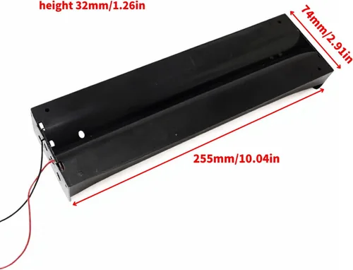 Vista 31 de 2 unidades de soporte para pilas D de 8 ranuras con respaldo doble y cables, caja para pilas de tamaño D de 8x1.5V 8D bilateral
