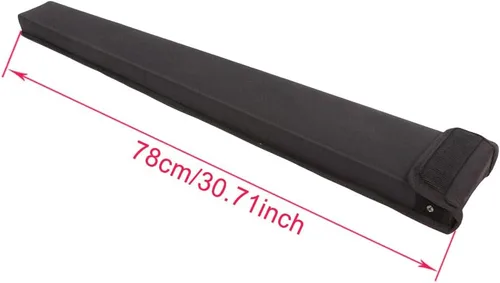 Vista 2 de Estuche vertical negro para arco de bajo para 1 arco de bajo, carcasa rígida acolchada protección interior con correa para el hombro, transportador