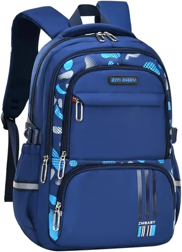 Vista 13 de Bansusu Mochila escolar para niños, de camuflaje, mochila escolar para niños, Estilo B - Azul, Mochilas Daypack
