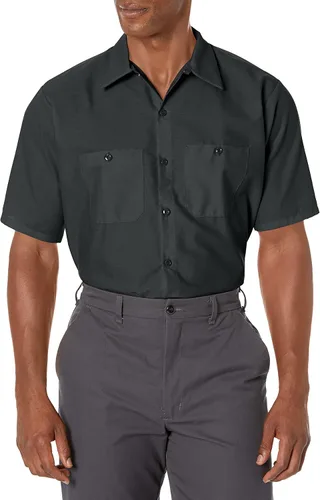Vista 24 de Red Kap Camisa de uniforme de manga larga para hombre Negro