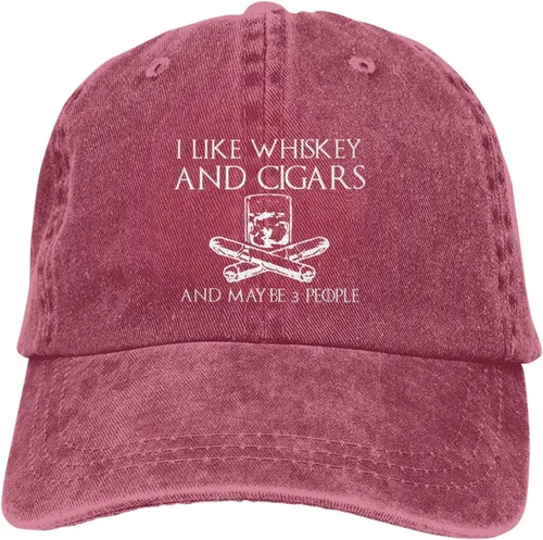 Vista 78 de Philysonic Funny Hat I Like Whisky and Cigars and Maybe 3 People Sombreros para Hombres Gorras de Béisbol Gorras Ajustables