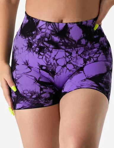 Vista 2 de YEOREO Pantalones cortos profesionales de entrenamiento para mujer, 3.6 pulgadas, pantalones cortos sin costuras, cintura alta, contorno, gimnasio