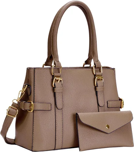 Vista 9 de Bolsos de mano de cuero de moda para mujer, bolso de hombro, asa superior, bolso de otoño