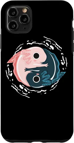 Vista 11 de iPhone 15 Yin Yang Axolotl Zen Meditation Axolotls Yoga Mindfulness Case