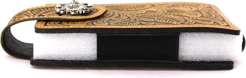 Vista 6 de West Star - Funda de cuero universal para teléfono celular con trabilla para cinturón, cierre magnético, 6 x 3 pulgadas, oración 342D BR