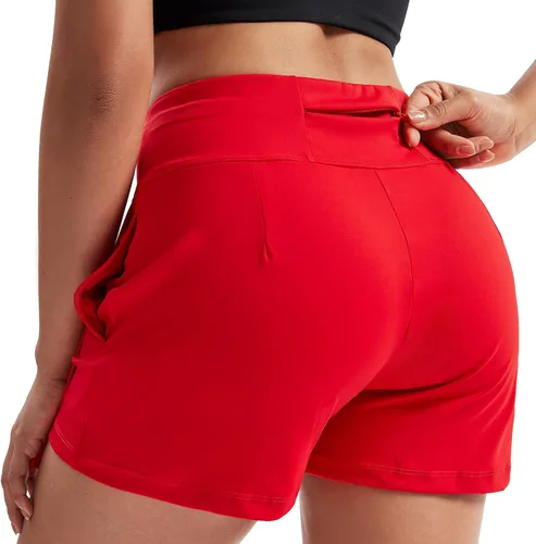 Vista 2 de Blaosn Pantalones cortos con falda para mujer, para gimnasio, yoga, atletismo, entrenamiento, correr, tenis, falda linda para niñas, ropa de moda