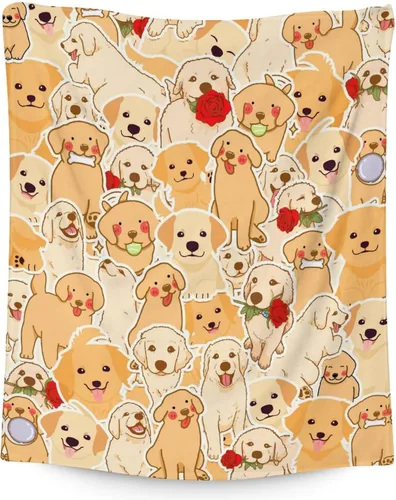 Vista 20 de Golden Retriever - Manta de regalo – 30 x 40 pulgadas, bonita manta de perro para amantes de los perros, niños, niños y niñas, mantas suaves