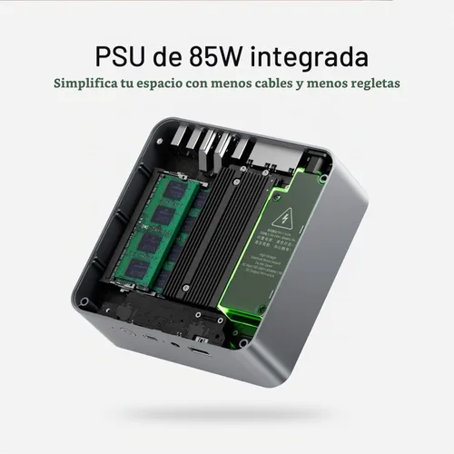 Vista 2 de Beelink Mini PC, AMD Ryzen 3 7330U 4C/8T, 16GB DDR4 RAM 500GB PCIe3.0 SSD