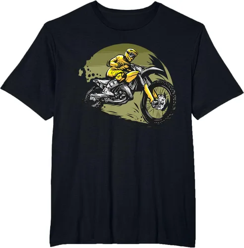 Vista 45 de Camiseta de motocross Supermotard Enduro, Negro, S